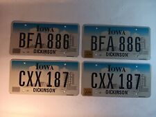 Lot of 4 Iowa  license plates JUN 2016  picture