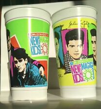 VINTAGE 1990, SET of 2 McDonald's New Kids on the Block 32oz Cups - BRAND NEW picture