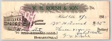 Hobart Oklahoma 1908 W.H. Rouch & Son Bank Check - Scarce picture