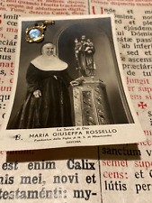 RARE VINTAGE RELIC Beata G. Rossello :  ex-indumentis with Her Holy postcard  picture