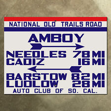 ACSC National Old Trails Road highway sign route 66 Amboy California Cadiz 20x15 picture