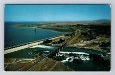American Falls ID-Idaho, American Falls Dam, Vintage Postcard picture