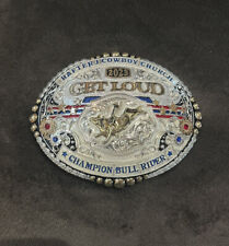 Trophy Rodeo Champion Belt Buckle Bull Rider Riding picture
