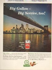1964 Big Gallon Gas New York Bridge - Classic 10x13 Vintage Advertisement Ad LG7 picture