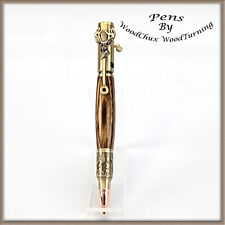 Handmade Writing Pen Colorgrain Wood Deer Hunter Bolt Action SEE VIDEO 1426 picture