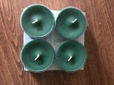 Partylite 1 box of 4 GREEN BAMBOO MIST EXTRA LARGE Tealights NIB picture