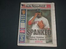 2004 OCTOBER 14 NEW YORK POST NEWSPAPER-YANKEES BEAT RED SOX- LEAD 2-0 - NP 4161 picture
