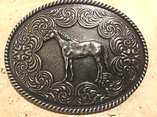 Taylor Brands Rare Western Edge Quarter Horse Antique Belt Buckle Vintage picture