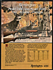 1990 REMINGTON Model 7400 7600 Centerfire Rifle AD Whitetail Deer in Snow  picture
