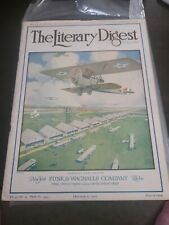 VINTAGE Rare The Literary Digest Magazine 10/6/1917 WW1 Warplanes German Spies  picture