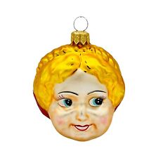 Vintage Christopher Radko Sister Act Blonde Red Christmas Ornament 4” picture