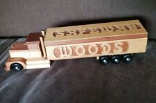 HANDCRAFTED Wooden Semi SAFEWAY truck/trailer WOODS side panel EARL CARLILE 2002 picture