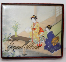 Japanese Photo Album W/Traditional Painting Cover - Peacock Card 22-091 picture