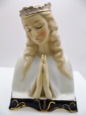 Lovely Vintage Shafford Japan Virgin Mary Madonna Porcelain Head Vase Planter  picture