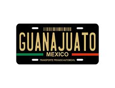 PLACA NEGRA DECORATIVA CARRO GUANAJUATO /Car Plate Personalized GUANAJUATO Black picture