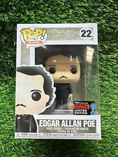 Funko Pop Icons Edgar Allan Poe w Book 2019 Fall Convention 22 W Protector Read picture