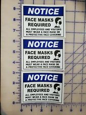 NOTICE FACE MASK Sign beyond this point ALUMINUM NEVER RUST HI QUALITY SIGN #707 