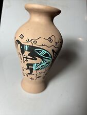 LARGE Southwest Navajo Art Hand Painted Vase dream catcher 10” picture