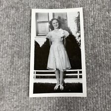 Vintage Photograph Of School Girl In Graduation Dress In Front Of House Home picture