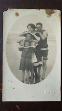RPPC - Family Posing at Beach, Hamel Studio - Pre 1920, Rough Edges picture