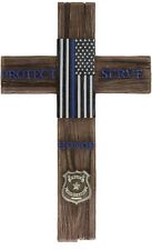 Police Law Enforcement Protect Serve Honor Wall Hanging Cross Home Decor picture