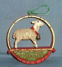 VTG 1985 Hallmark Seasons Greetings Nostalgia Lamb Sheep Christmas Ornament picture