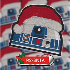 Star Wars R2-SNTA embroidered/chenille Christmas theme iron-on patch w/Santa hat picture