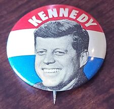 1960 John F Kennedy JFK Political Pinback Button Presidential Campaign w Photo picture