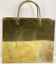 Vintage MCM Large Brass Shopping Bag Basket picture