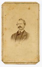 Moustached Man, Vintage CDV Photo with Two Cents Stamp on the back picture