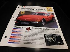 1969-1973 Ferrari Daytona Spec Sheet Brochure Photo Poster 70 71 72 picture
