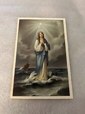 Madonna Standing On the Sea Holy Card Argentina 5x3 Unused Vintage. picture