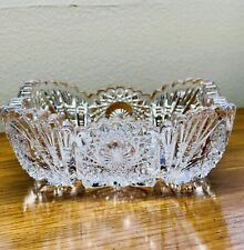 Vintage Stunning Imperial Hobstar Square Glass Candy Relish Dish Saw Tooth Edge picture
