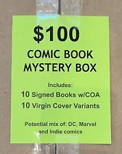 DELUXE COMIC BOX 20 Books 10 Signed w COA + 10 Virgin Variants DC Marvel Indie picture