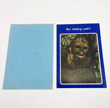 Star Wars 1977 Get Well greeting card Chewbacca unused drawing board w/ envelope picture