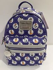2023 Disney 100th 100 Anniversary Mickey Platinum Purple Loungefly Backpack Bag picture
