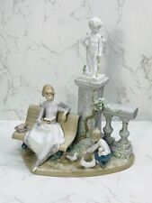 Lladro #5425 Studying in the Park Large 1991 Figurine No Box picture
