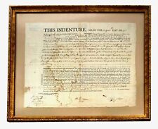 Legal Document from New York 1801 Framed Antique Record for Office Decor picture