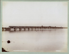 William Notman, Canada, Montreal, Victoria Bridge Vintage Albumen Print Print picture
