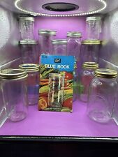 Ball Mason Jar Lot Multiple Sizes,  Years , And Blue Book Vintage Lot Of 13 picture