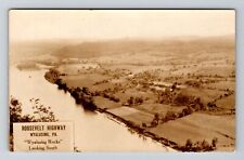 Wyalusing PA-Pennsylvania RPPC of Roosevelt Highway, Vintage c1930 Postcard picture