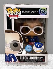 Funko Pop Rocks ELTON JOHN #63 Red White & Blue GLITTER Vinyl Figure -FYE Excl. picture
