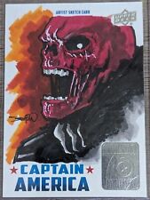 2016 Upper Deck Captain America 75th Anniversary Sketch Card Red Skull 1/1 picture