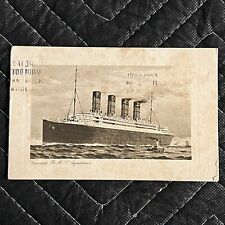 Beautiful Antique Cruise Postcard Cunard Line RMS Aquitania Brooklyn NY Paquebot picture