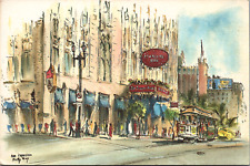 Art Watercolor Artist Betty Guy Drake Hotel Ad San Francisco CA Starlite Roof picture