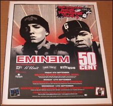 2005 Eminem 50 Cent UK Anger Management Tour 3 Print Ad Advertisement Encore picture