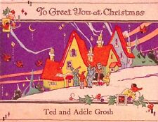 Vintage Christmas Card Fun Design Ted & Adele Grosh picture