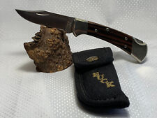 1994 Vtg Buck Knives 112  Ranger Folding Pocket Knife w/ Black Sheath Plain  picture