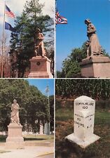 Postcard Madonna of the Trail Monuments American Revolutionary War Flag IL OH IN picture