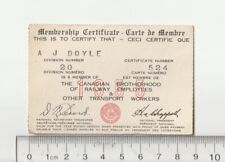 Vtg The Canadian Brotherhood Of Railway Employees Transport Workers Membership  picture
